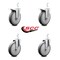 Service Caster 6 Inch Thermoplastic Rubber 3/4 Inch Square Stem Caster Total Lock Brakes, 2PK SCC-SQTTL20S614-TPRB-34-2-S-2 - alternate 1